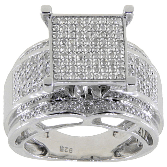 Genuine Sterling Silver Diamond Ring - 0.30 Ct - Picture 3 of 6